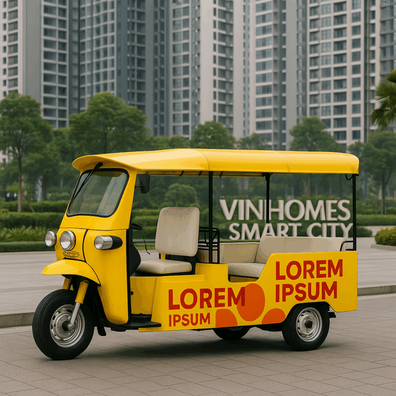 DỊCH VỤ QUẢNG CÁO XE TUK TUK Ở TÂY MỖ