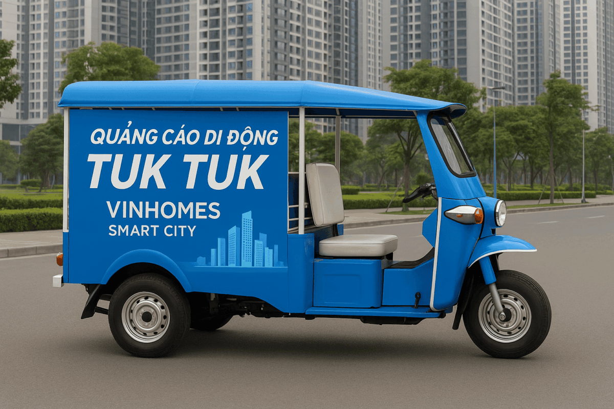 QUẢNG CÁO DI ĐỘNG TUK TUK VINHOMES