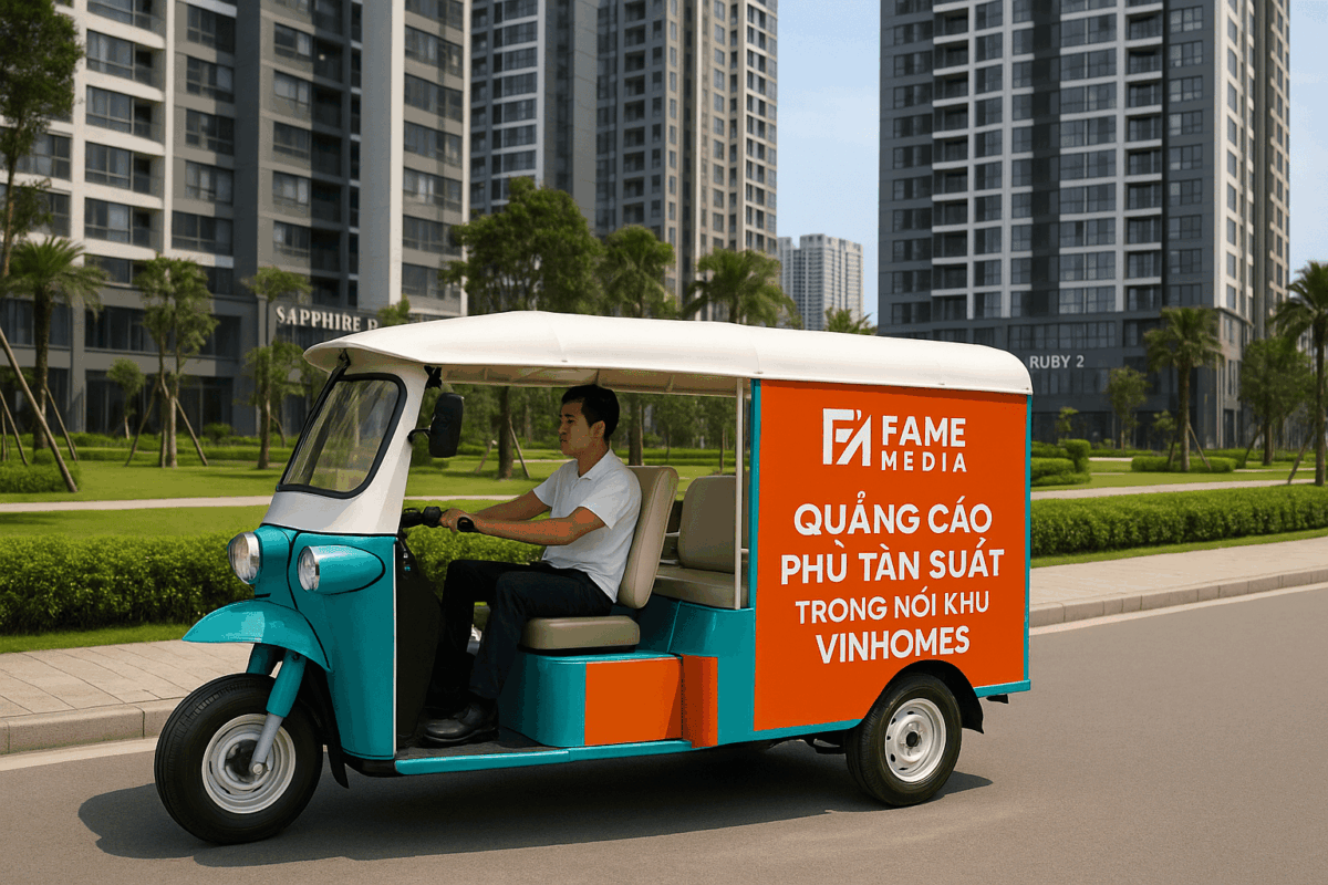 Quảng cáo phủ tần suất trong nội khu Vinhomes