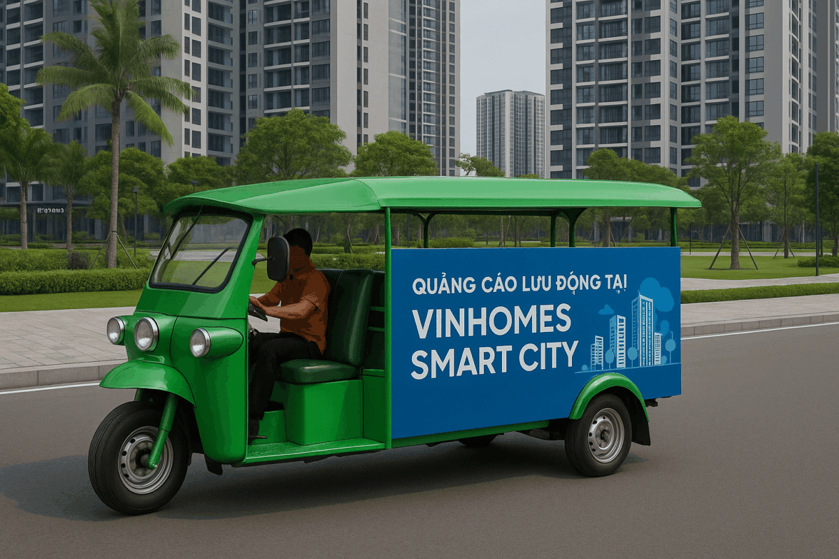 Quảng cáo lưu động tại Vinhomes Smart City