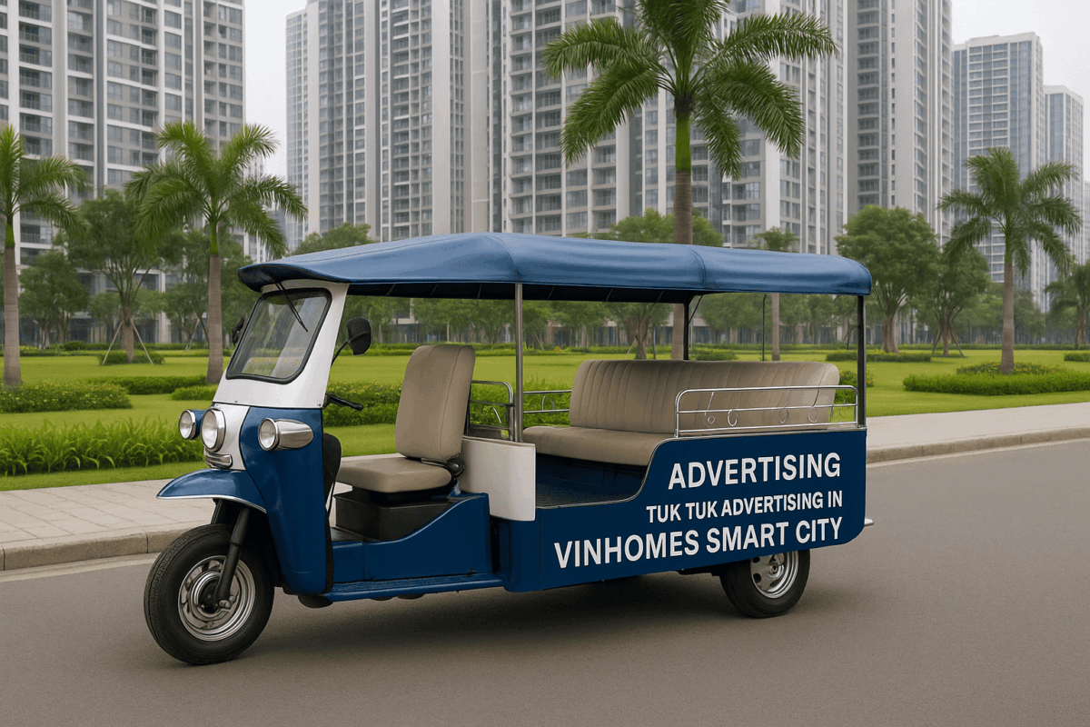 Quảng Cáo Xe Tuk Tuk Ở Vinhomes Tây Mỗ