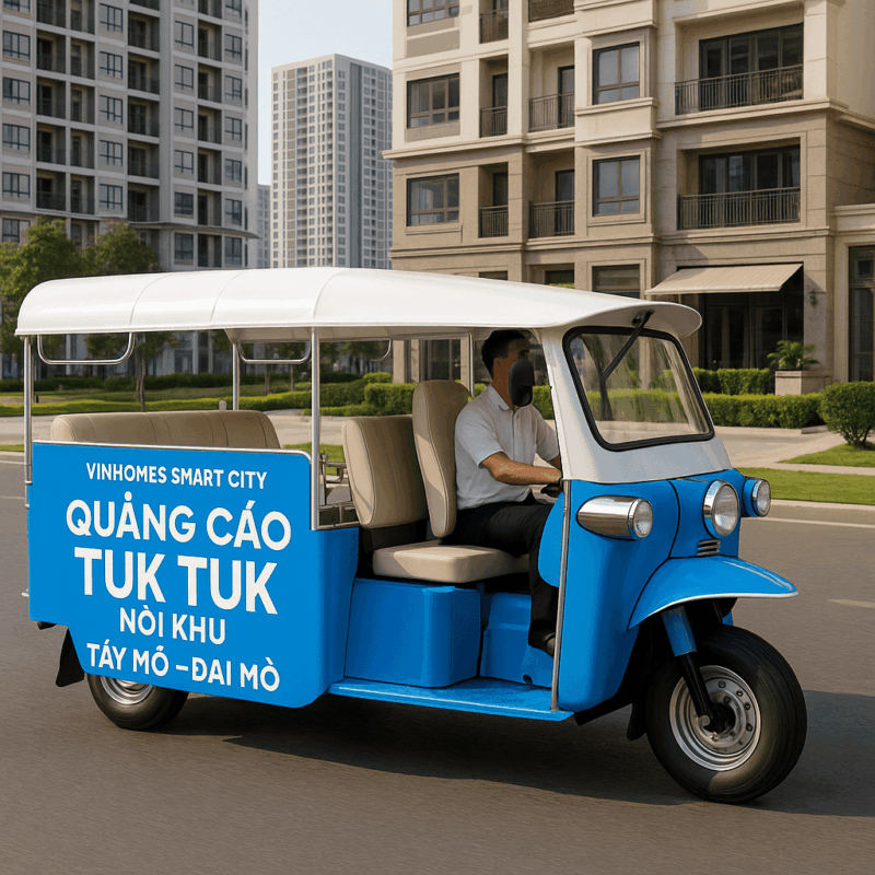 Quảng cáo tuk tuk nội khu Tây Mỗ – Đại Mỗ