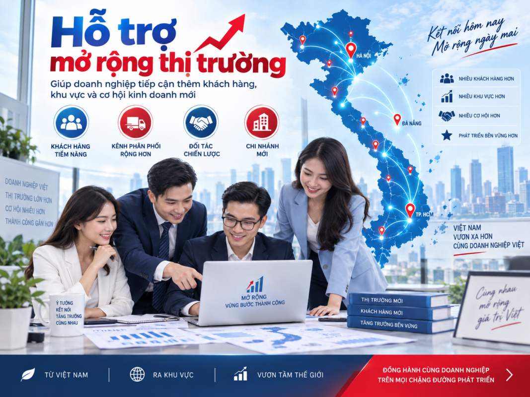 hỗ trợ mở rộng thị trường